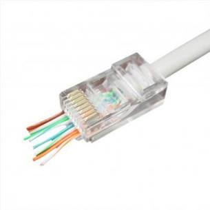 Конектор Cablexpert RJ45 cat.5e UTP 8P8C (сквозное отв., позолоч. конт.) 10 шт (LC-PTU-01/10), фото 1