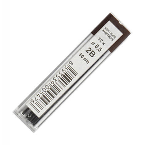 Грифель для механічного олівця Koh-i-Noor 4152.2B 0.5 мм, 12шт (415202B005PK), фото 1