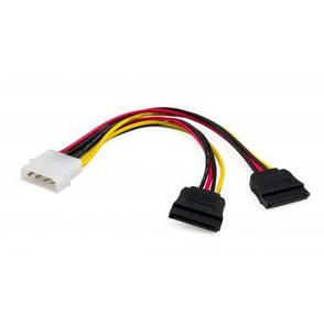 Кабель живлення SATA power 0.2m 2 connectors Vinga (VCPSATA2PW2), фото 2