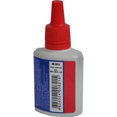 Фарба штемпельна Buromax 30мл, red (BM.1901-03), фото 1