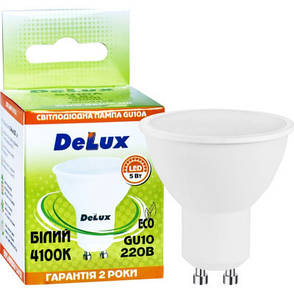 Лампочка Delux GU10A 5Вт 4100K (90011747), фото 2