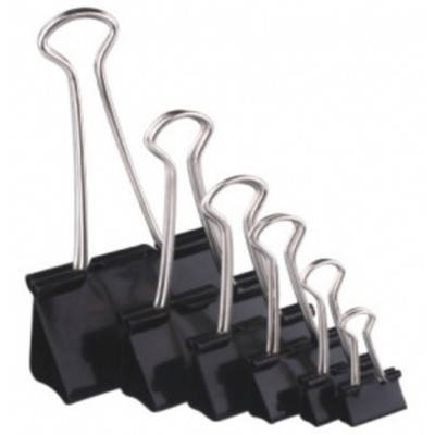 Біндер металевий H-Tone 32 мм, 12 шт ,чорні (BIND-HT-JJ40316-32), фото 1