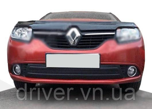 Зимняя нижняя накладка на решетку (2013-2015) Матовая для Renault Logan MCV