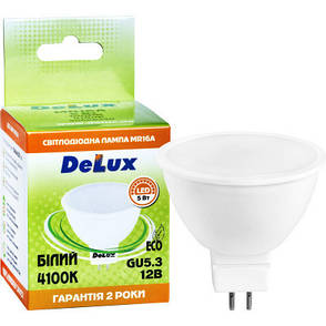Лампочка Delux лед.лампа_DELUX_MR16A 7Вт_4100K 12В GU5.3 (90021252), фото 3