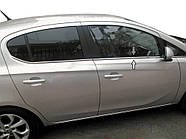 Окантовка Окон (6 шт, Нержавейка) для Opel Corsa E 2015-2019 гг