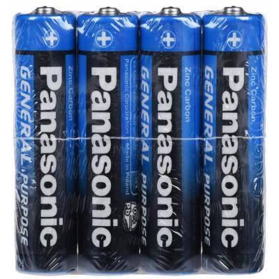 Батарейка Panasonic GENERAL PURPOSE R3 TRAY 4 ZINK-CARBON (R03BER/4PR), фото 1