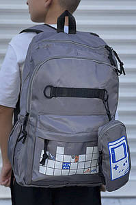 Рюкзак підлітковий для хлопчика сірого кольору 189228P