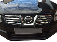 Накладки на решетку радиатора (8 шт, нержавейка) Carmos - Турецкая Нержавеющая Сталь для Nissan Qashqai