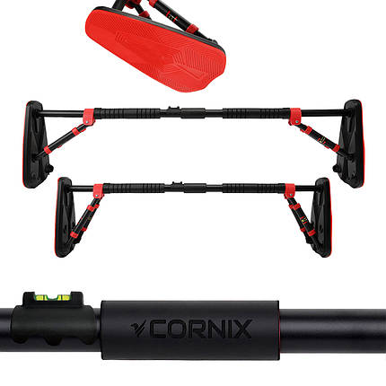 Турнік розсувний Cornix Elite+ 100-140 см XR-0295 Black/Red, фото 1