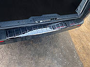 Накладка на Задний Бампер Черный Хром (Нержавейка) для Renault Trafic 2015- гг