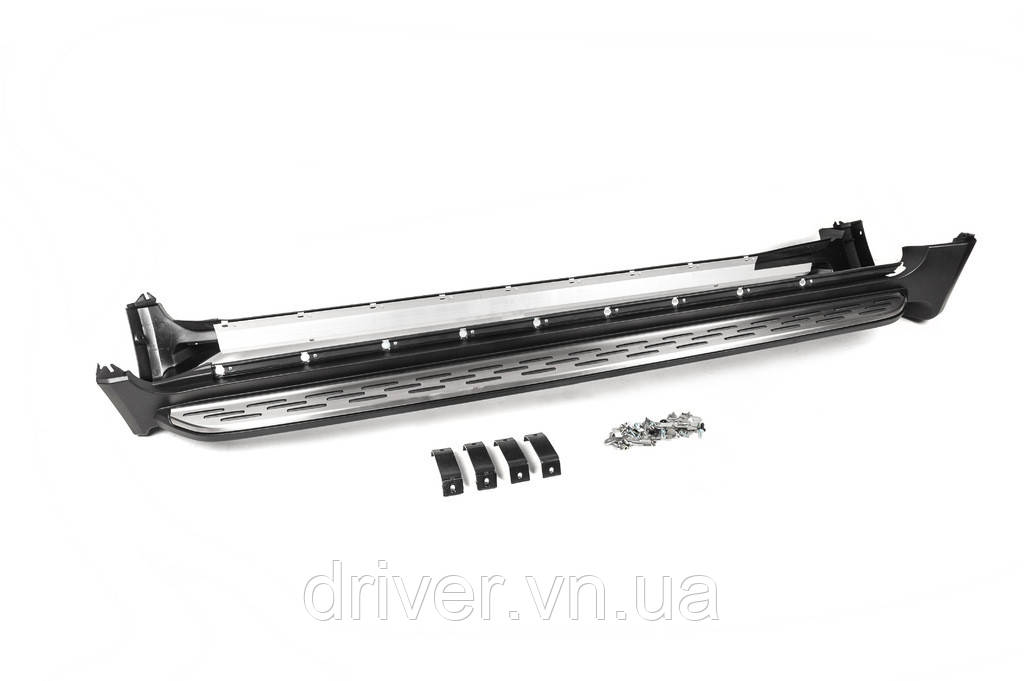 Боковые пороги OEM (дизайн 2019, 2 шт) для Volvo XC90 2002-2014 гг