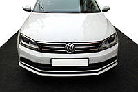 Накладки на решетку 2014-2025 (нержавейка) для Volkswagen Jetta