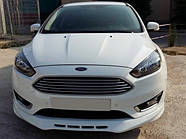 Накладка на передний бампер 2015-2017 (грунт под покраску) для Ford Focus III