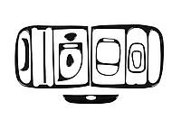 Накладки на Панель Приборов Черный для Hyundai H200, H1, Starex 1998-2007 гг