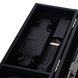 БДСМ-набір LOCKINK All-in-1 BDSM Play Kit - Crocodile Leather, 14 предметів, чорний, натуральна теляча шкіра, фото 4