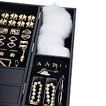 БДСМ-набір LOCKINK All-in-1 BDSM Play Kit - Crocodile Leather, 14 предметів, чорний, натуральна теляча шкіра, фото 5