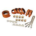 Набір із 8 ременів для зв'язування LOCKINK 8-Bondage-Straps Restraint Set — Brown, фото 3