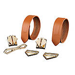 Наручники LOCKINK Wristcuffs/Anklecuffs Brown Set, фото 3