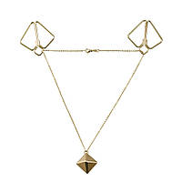 Зажимы для сосков с тяжелой подвеской LOCKINK Nipple Clamps with Heavy Pendant - Golden