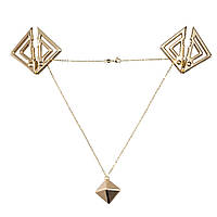 Зажимы для сосков с тяжелой подвеской LOCKINK Adjustable Nipple Clamps with Heavy Pendant - Golden