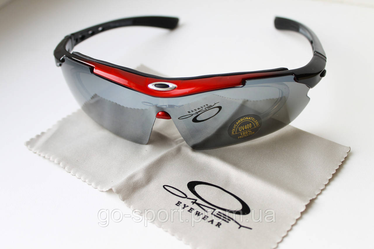 Велосипедні окуляри OKLEY red