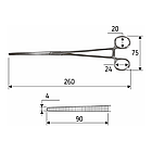 Затискач судинний Rochester-Pean, 26 cм, прямий, J-17-107, фото 2