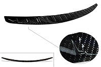 Захисна накладка на задній бампер для Mercedes-Benz C-Class W206 4Dr седан 2021+ /чорний карбон/