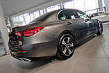 Захисна накладка на задній бампер для Mercedes-Benz C-Class W206 4Dr седан 2021+ /чорний карбон/, фото 7