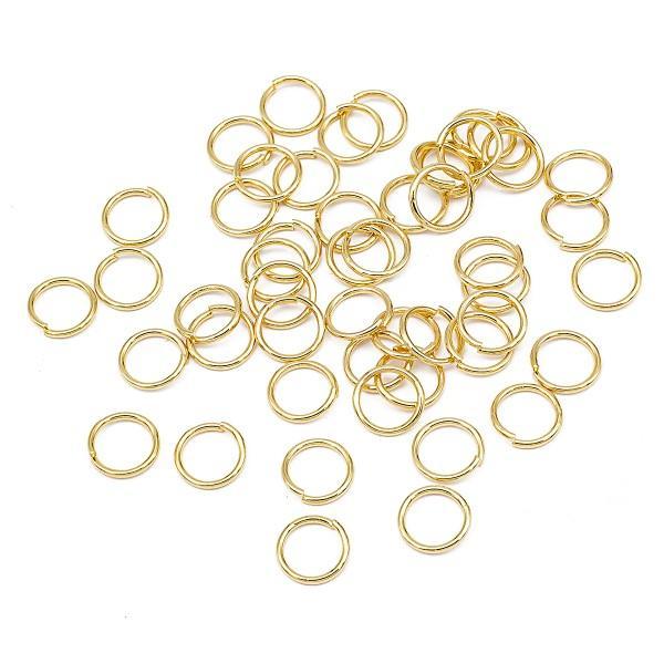 Колечка Одинарні Відкриті Нержавіюча Сталь Позолота 24К 7х0,8 мм 50 шт, фото 1