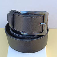 Ремінь із Натуральної Шкіри Чоловічий 40 мм Один Рядок Чорний Класика ТМ "Диплом"