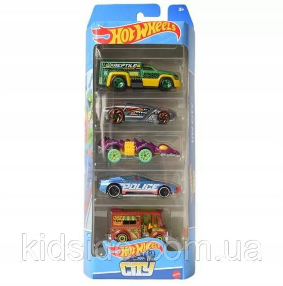 Hot Wheels HW City HTV39 Набір машинок Хот Вілс 5 шт