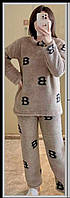 Тепла махрова пижама кофта штані