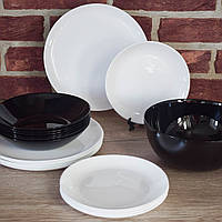 Столовий сервіз Luminarc Diwali Black&White P4360, 19 предметів, на 6 персон