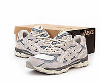 Чоловічі кросівки Asics Gel-NYC Beige Grey (бежеві із сірим) гарні комфортні демі кросівки Y14823