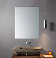 Настінне прямокутне дзеркало без рами з полірованим краєм у ванну, передпокій, вітальню Facet 5000 50*60 см