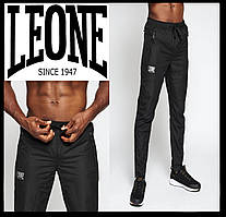 Чоловічі спортивні штани чорного кольору Leone оригінал на вільній гумці з кишенями манжетом бавовна L