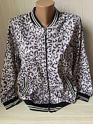 Кофта вітровка крутий бомбер стильний жіночий леопард кишені Якості! Розмір 52
