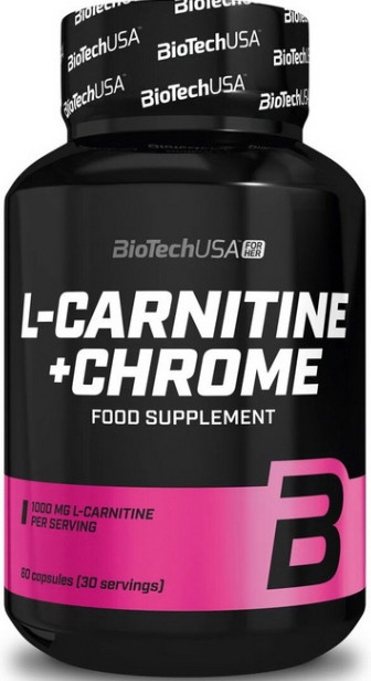 Л-карнітин жироспалювач BioTech L-Carnitine plus Chrome 60 капс
