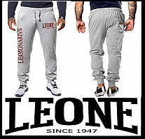 Спортивні штани чоловічі Leone оригінал вільні з кишенями манжетом на резинці повсякденні сірі 2XL