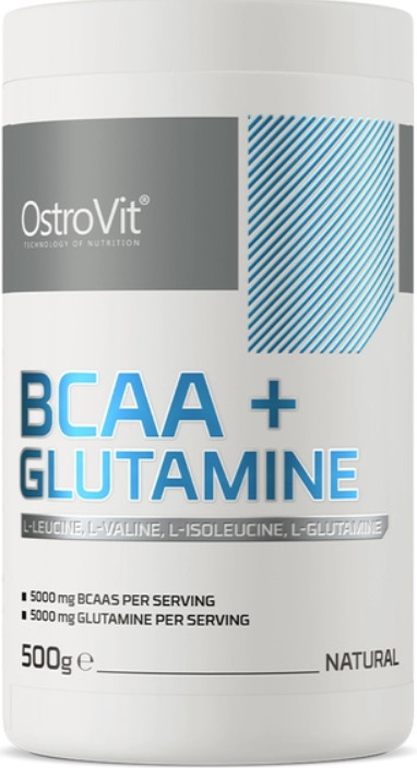 Амінокислота OstroVit 100% BCAA + Glutamine 500 г без смаку