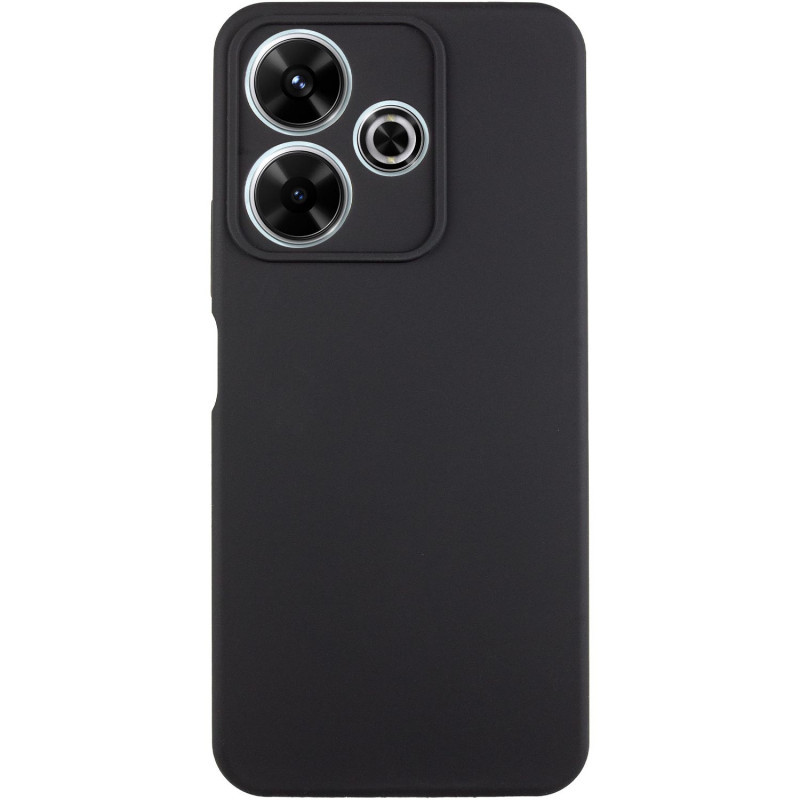Чохол Silicone Cover Lakshmi Full Camera (AA) для Xiaomi Redmi 13 4G / Poco M6 4G | Мікрофібра Чорний / Black, фото 1