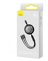 Кабель Baseus Bright Mirror 2 Series Retractable 3-in-1 Cable USB to MicroUSB+Lightning+Type-C 66W 1.1m CAMJ010101 Black, фото 5