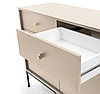 Комод Mono 103 см 2-дверний з шухлядами / беж пісочний чорні ніжки TM Perfect Home Польща, фото 7
