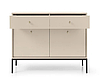 Комод Mono 103 см 2-дверний з шухлядами / беж пісочний чорні ніжки TM Perfect Home Польща, фото 6