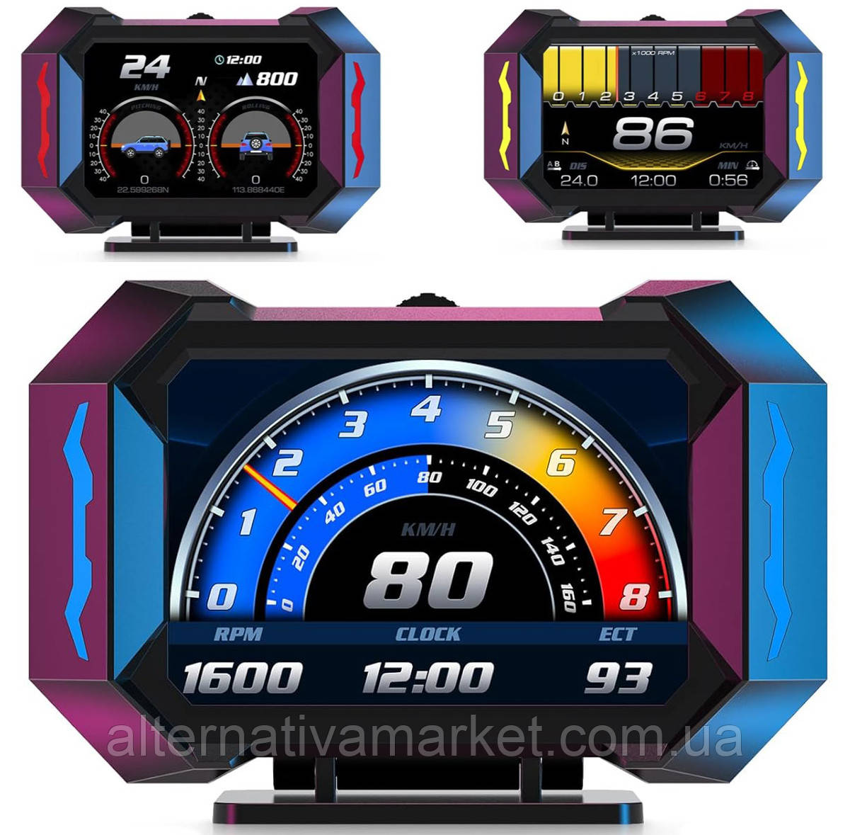 Бортовий комп'ютер HUD P25 (OBD2 діагностика, GPS), фото 1