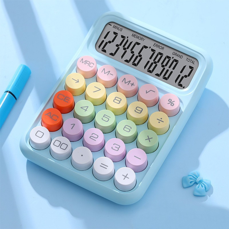 Калькулятор з різнокольоровими кнопками Karuida KK 2260 Blue