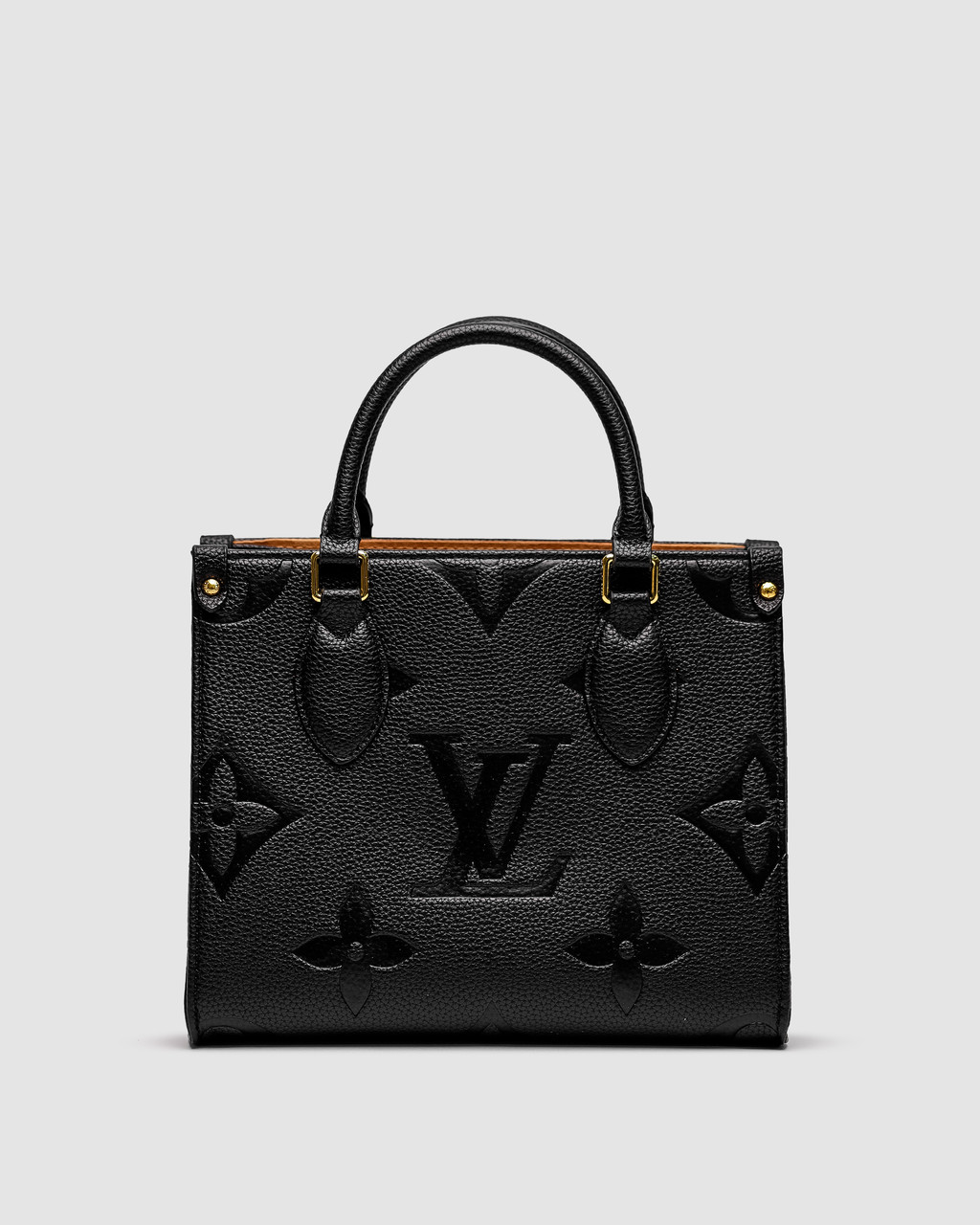 Чорна шкіряна жіноча сумочка Louis Vuitton Onthego PM Monogram Empreinte + гаманець на карабіні
