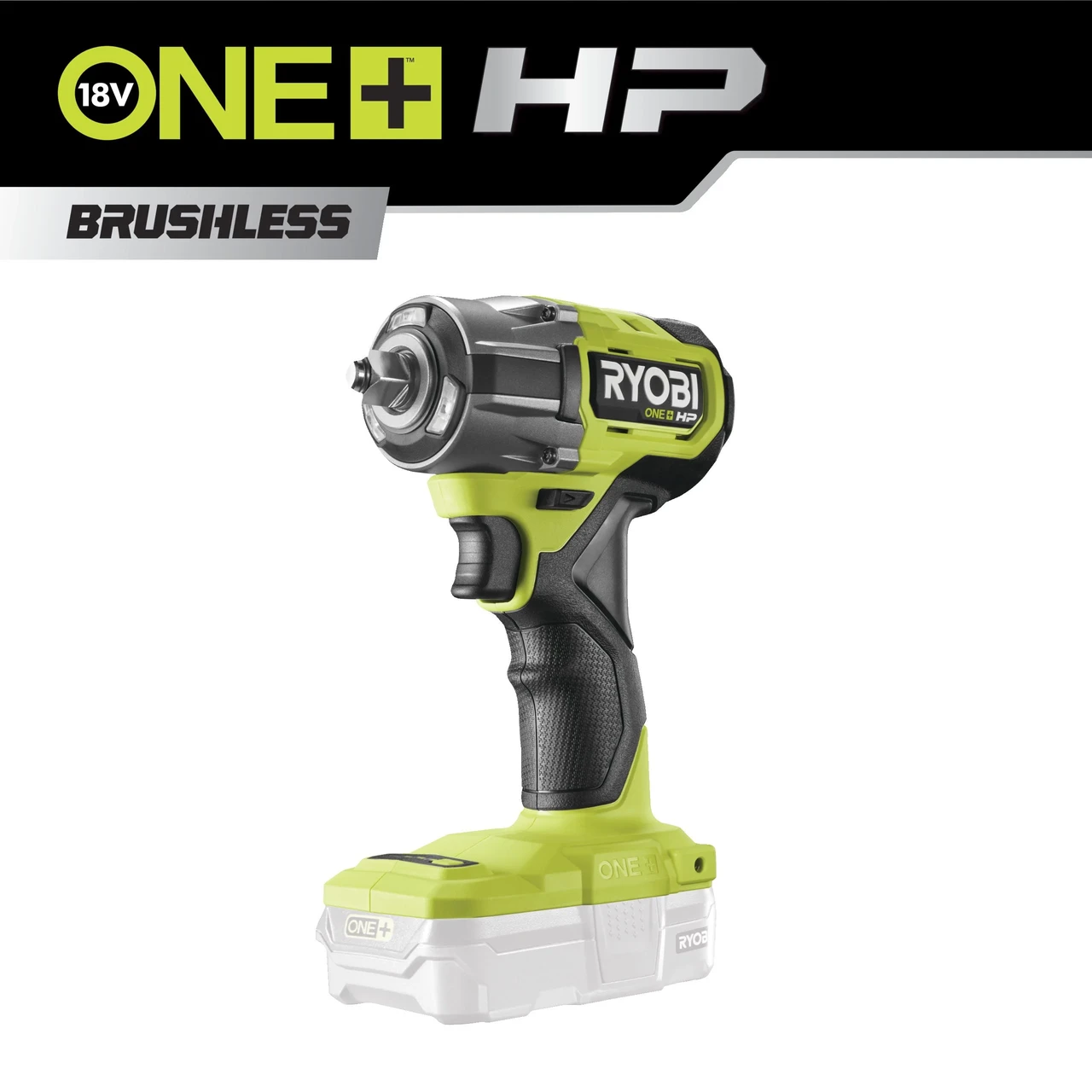 Безщітковий акумуляторний ударний гайковерт RYOBI ONE 18 В, 1/2 дюйми RIW18C-0, фото 1
