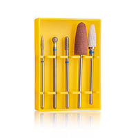 Набір фрез для тонкої кутикули в контейнері SET-5B BLUE, 5 шт