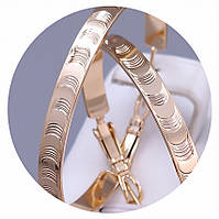 Сережки-кільця XР. Позолота 18К. Діаметр: 41 мм. Товщина: 4 мм.